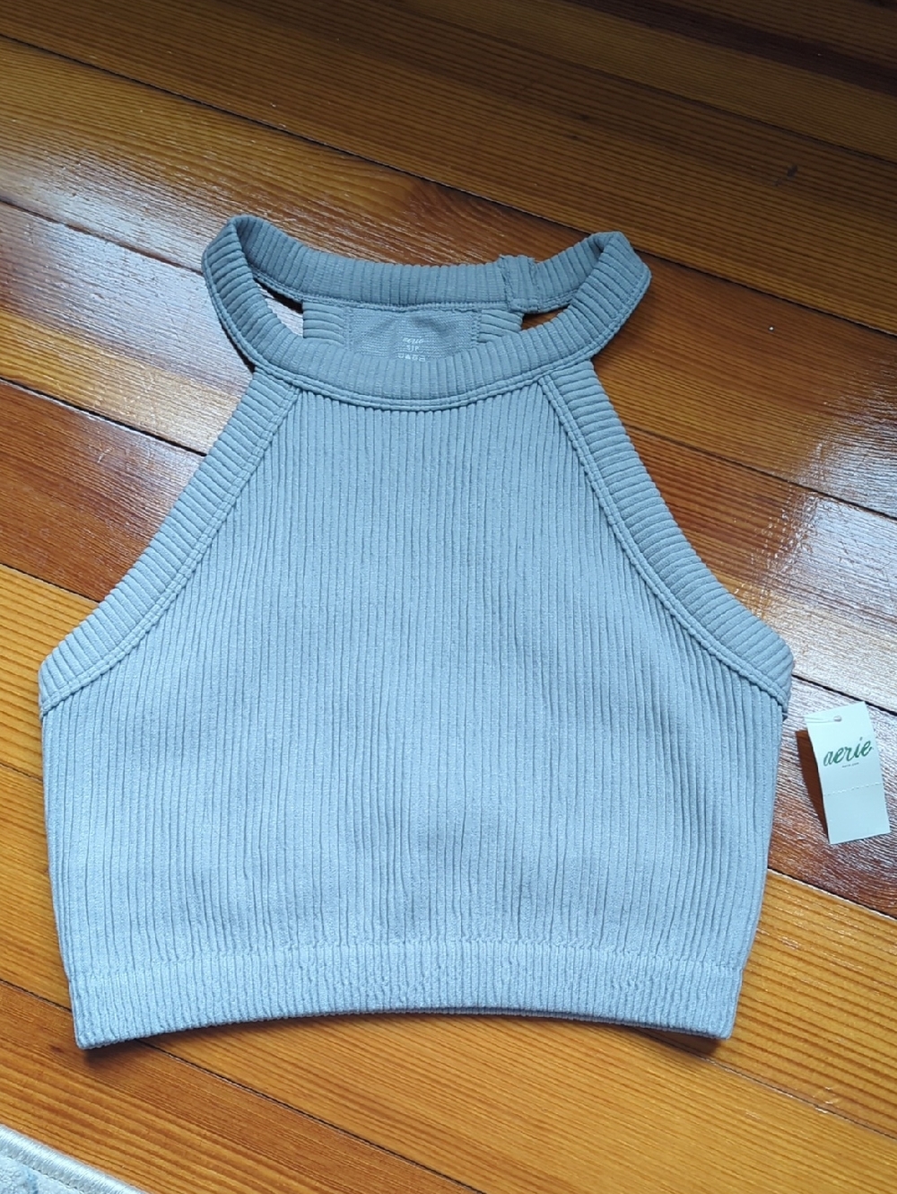 Aerie Superchill Seamless High Neck Bra Top